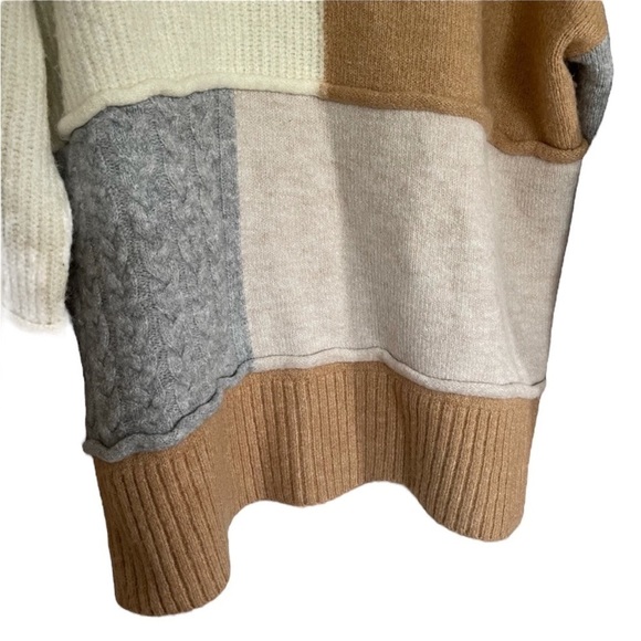 FOREVER 21 Oversized Colorblock Born to be Sassy Patched Sweater Size Medium - Picture 8 of 9